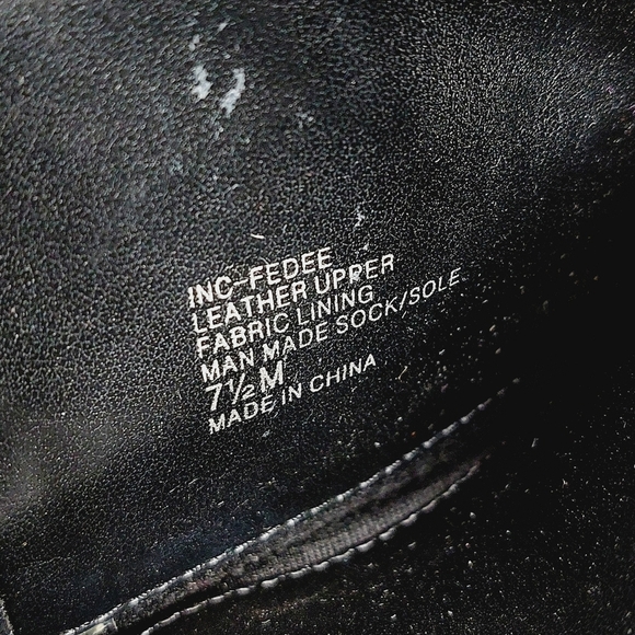 INC International Concepts Fedee Leather Buckle Knee High Black Boots W262 - Picture 9 of 10